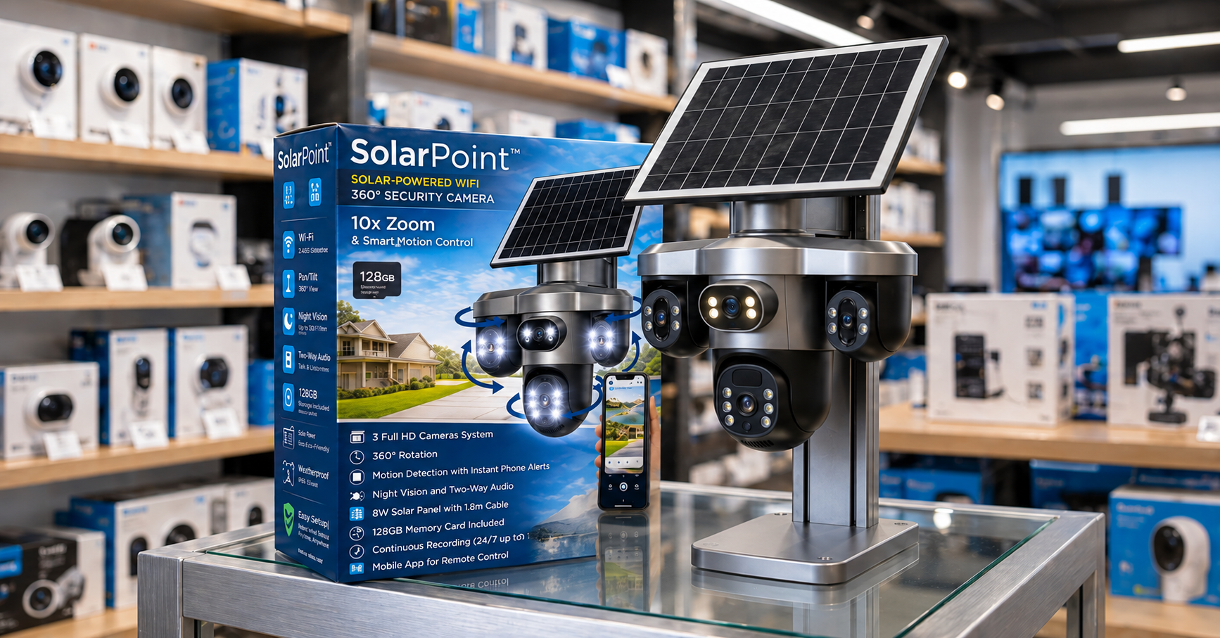 Solar security camera